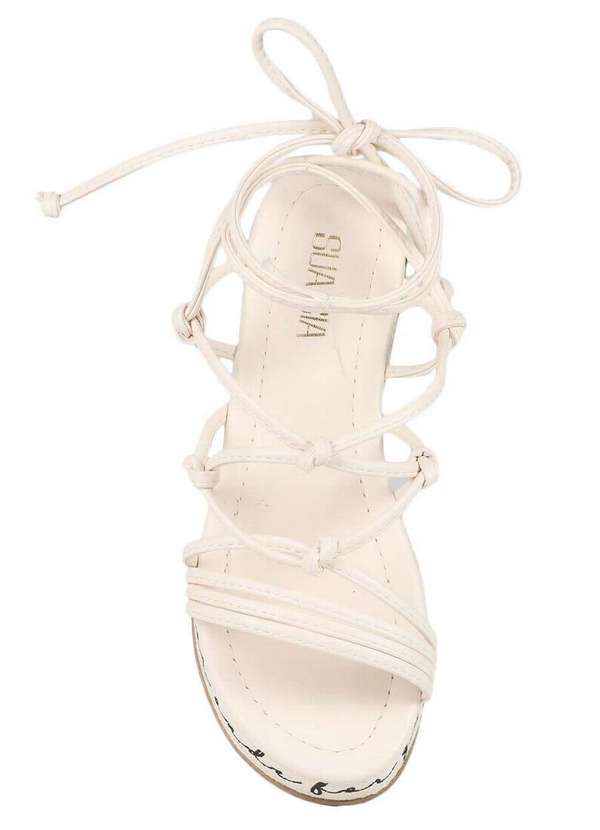 Sua Cia - Sandália Rasteira Feminina Sua Cia Plataforma Marfim 4