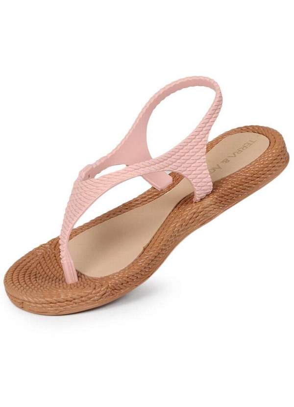 Terra & Agua - Sandália Rasteira Feminina Terra e Água Nude 2