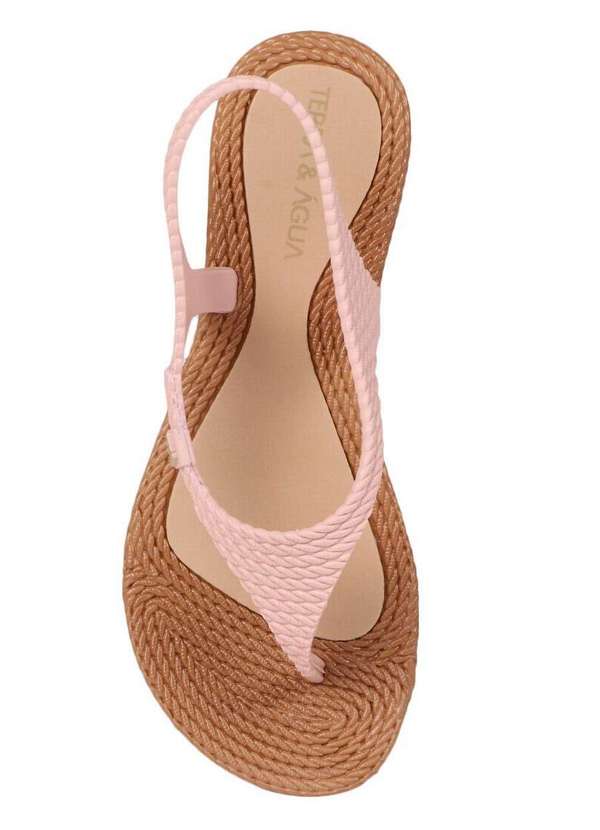 Terra & Agua - Sandália Rasteira Feminina Terra e Água Nude 4