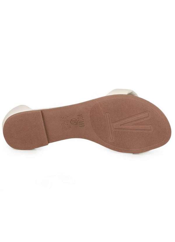 Vizzano - Sandália Rasteira Feminina Vizzano Amarração Branco 4