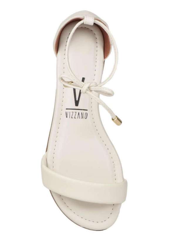 Vizzano Sandália Rasteira Feminina Vizzano Amarração Branco