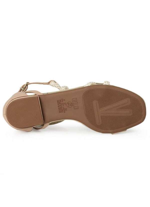 Vizzano - Sandália Rasteira Feminino Vizzano Corda Bege 3