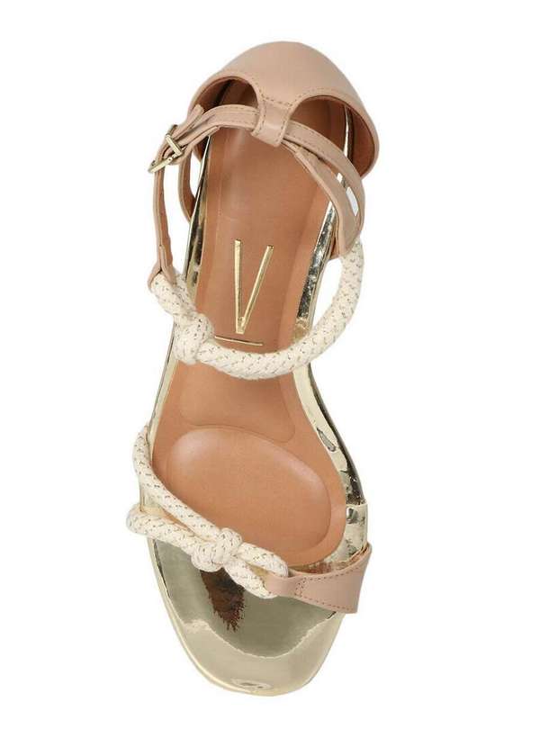 Vizzano - Sandália Rasteira Feminino Vizzano Corda Bege 4