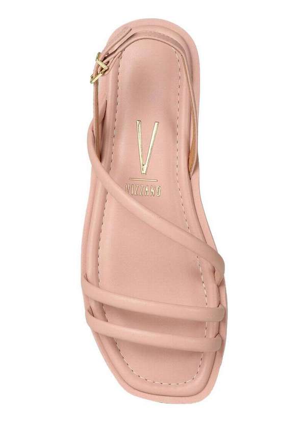 Vizzano Sandália Rasteira Feminino Vizzano Tiras Rosa