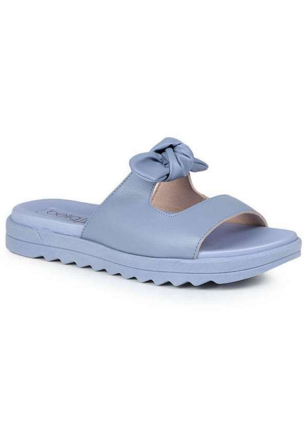 Beira Rio - Tamanco Birken Feminino Conforto Beira Rio Laço Azul