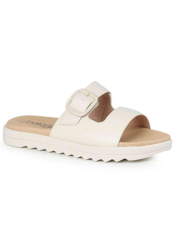 Beira Rio - Tamanco Birken Feminino Conforto Beira Rio Robusto Marfim
