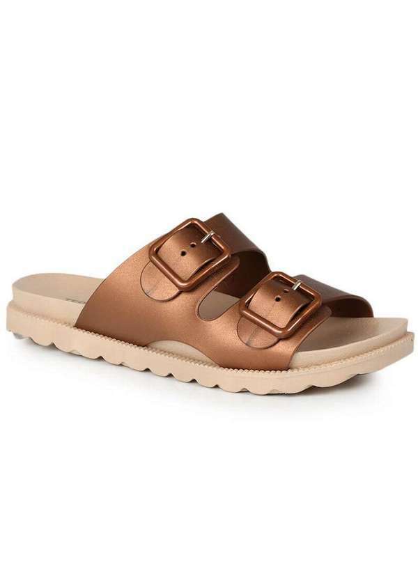 Terra & Agua - Tamanco Birken Feminino Terra e Água Fivela Dupla Marrom