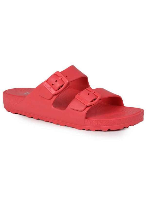 Usaflex - Tamanco Birken Feminino Usaflex Fivelas Vermelho
