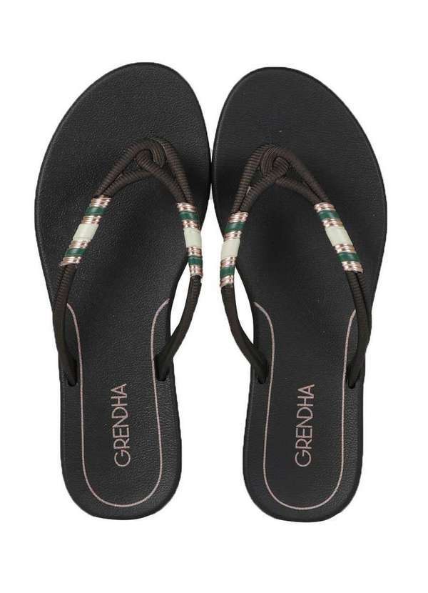 Grendha - Tamanco Rasteiro Feminino Grendha Cacau Inspira Preto