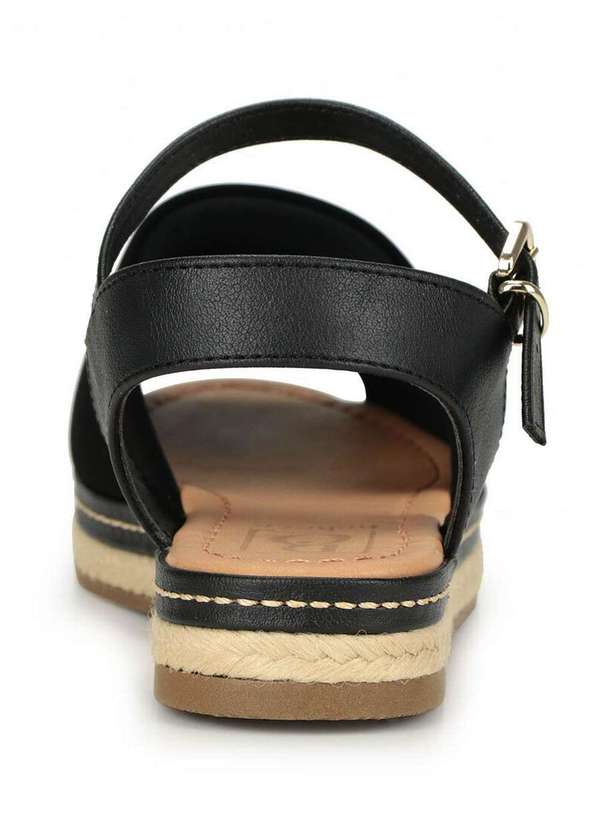 Bebecê - Sandália Rasteira Espadrille Bebecê Avarca Preto 3