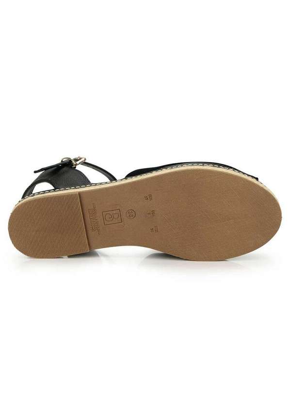 Bebecê - Sandália Rasteira Espadrille Bebecê Avarca Preto 4