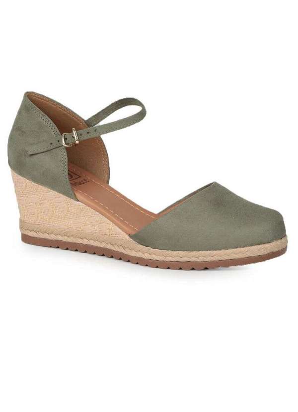 São Paulo - Sandália Anabela Feminina Bebecê Espadrille Clássica Verde