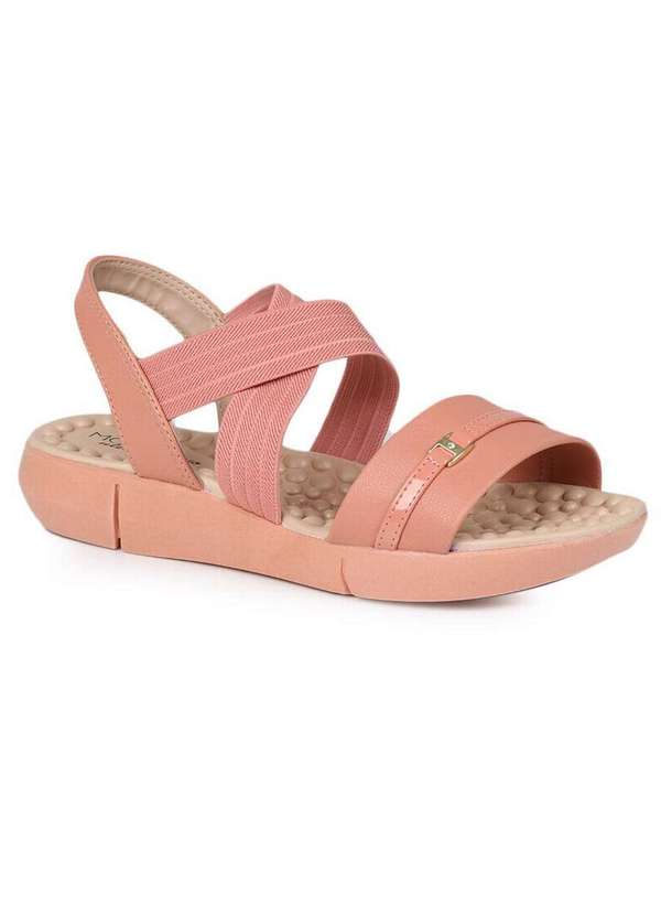 Sandália Anabela Feminina Modare Elástico Coral Passarela