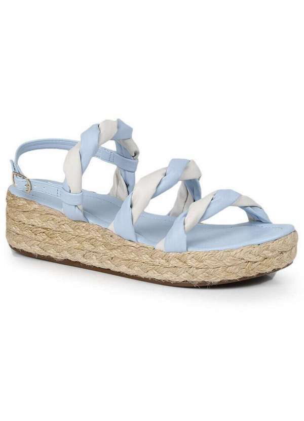 Sua Cia - Sandália Anabela Feminina Sua Cia Espadrille Azul