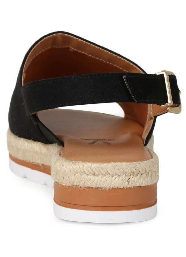 Vizzano - Sandália Anabela Feminina Vizzano Corda e Sola Tratorada Preto 3