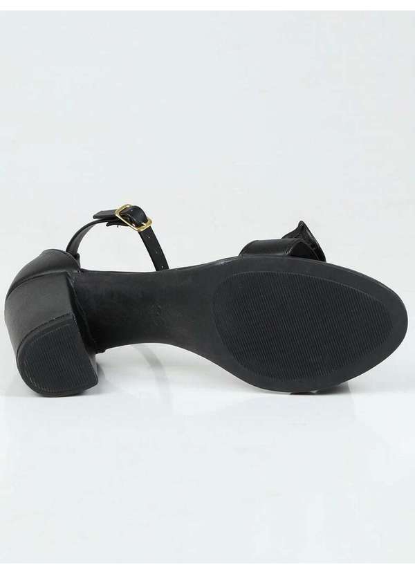 Bruna Rocha - Sandália Salto Feminina Bruna Rocha Lacinho Preto 3