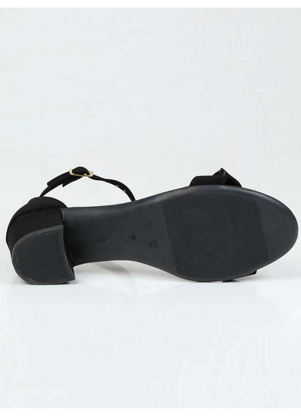 Bruna Rocha - Sandália Salto Feminina Bruna Rocha Laço Básico Preto 3