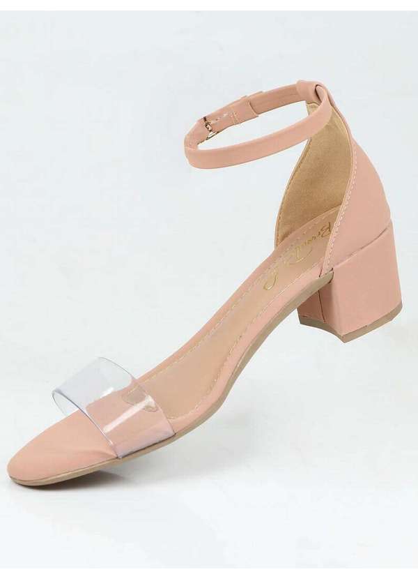 Bruna Rocha - Sandália Salto Feminina Bruna Rocha Minimal Nude 2