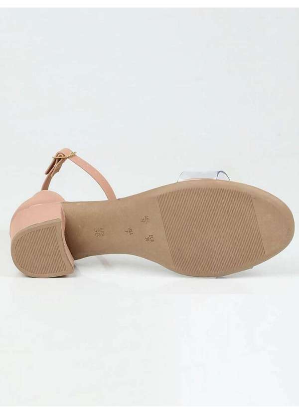 Bruna Rocha - Sandália Salto Feminina Bruna Rocha Minimal Nude 3