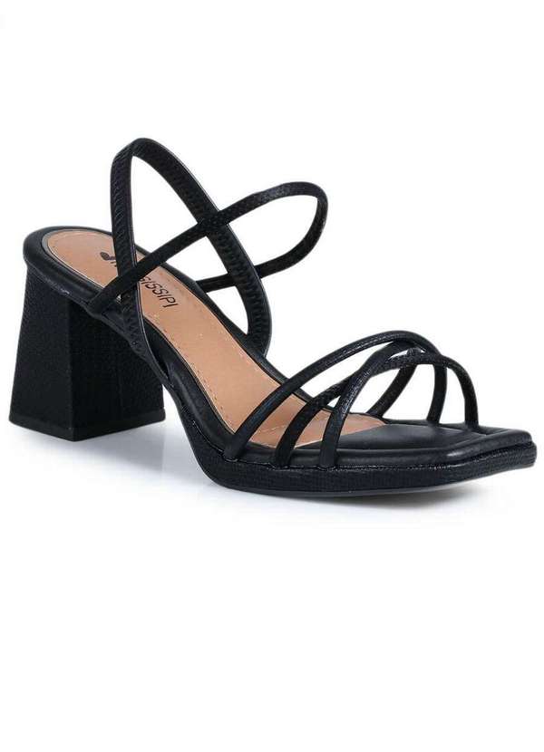 Sandália Salto Feminina Mississipi Meia Pata Preto Passarela