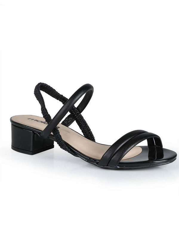 Moleca - Sandália Salto Feminina Moleca Minimalista Preto