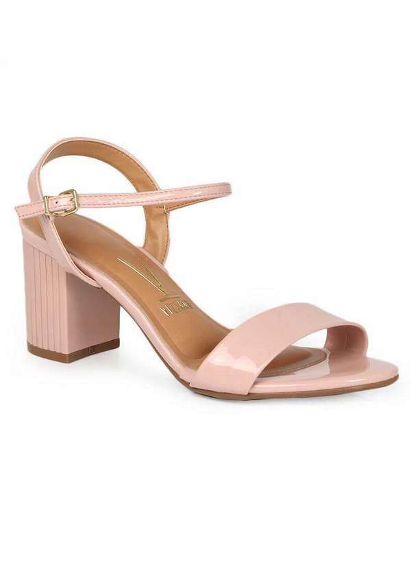 Vizzano - Sandália Salto Feminina Vizzano Facetas Rosa