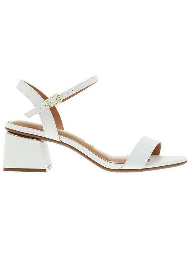 Sandalia Branca Sandalia Feminina Passarela Sandália Salto