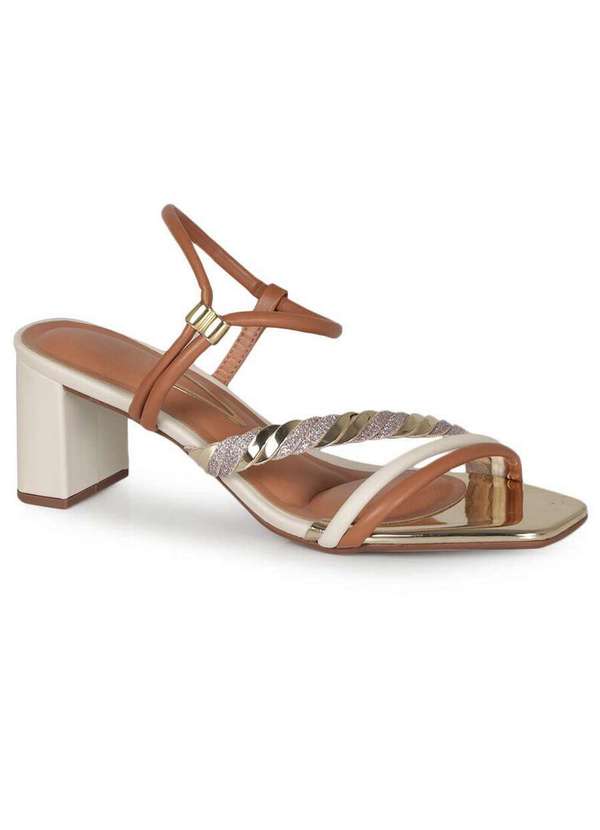 Vizzano - Sandália Salto Feminina Vizzano Trançada Color