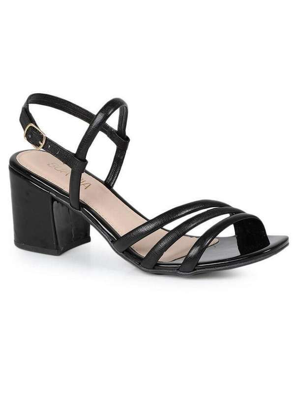 Sua Cia - Sandália Salto Feminino Sua Cia Verniz Preto