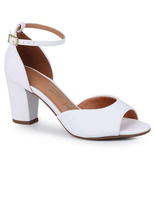 Sandalia Branca Sandalia Vizzano Passarela Vizzano Sandália Salto