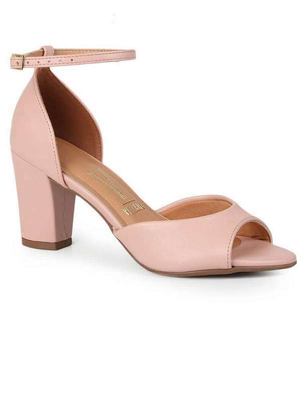 Vizzano - Sandália Salto Feminino Vizzano Fosco Nude