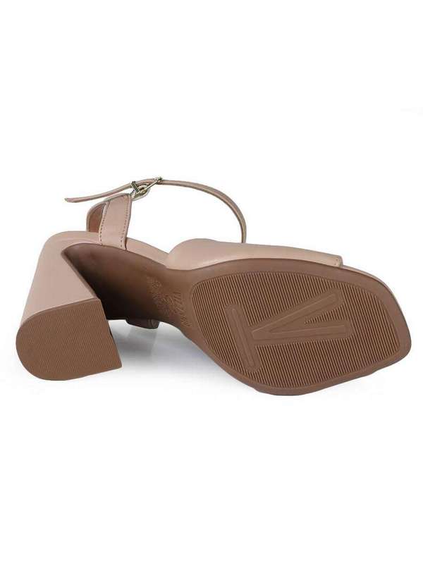 Vizzano - Sandália Salto Feminino Vizzano Minimal Style Bege 3