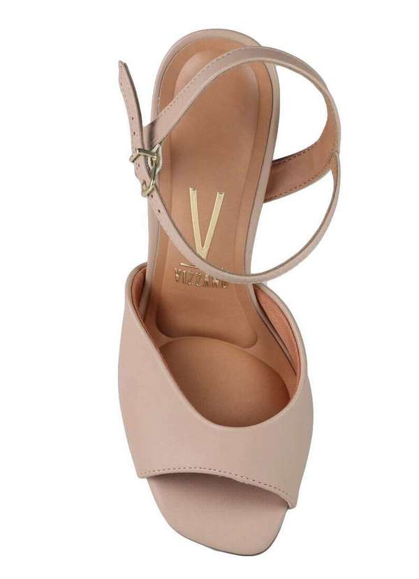 Vizzano - Sandália Salto Feminino Vizzano Minimal Style Bege 4