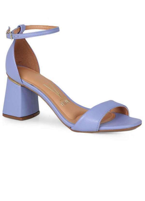 Vizzano - Sandália Salto Feminino Vizzano Salto Grosso Lilas