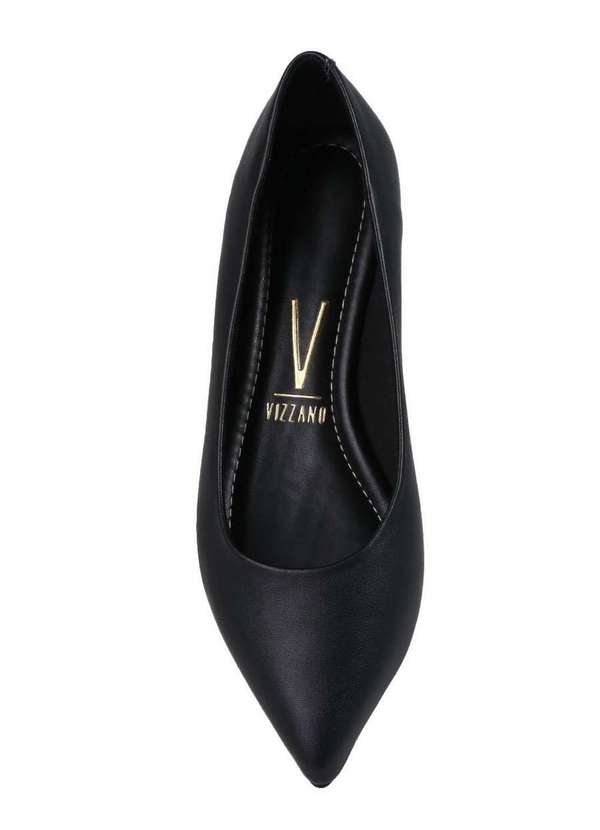Vizzano - Sapatilha Bico Fino Feminina Vizzano Elegante Preto 4