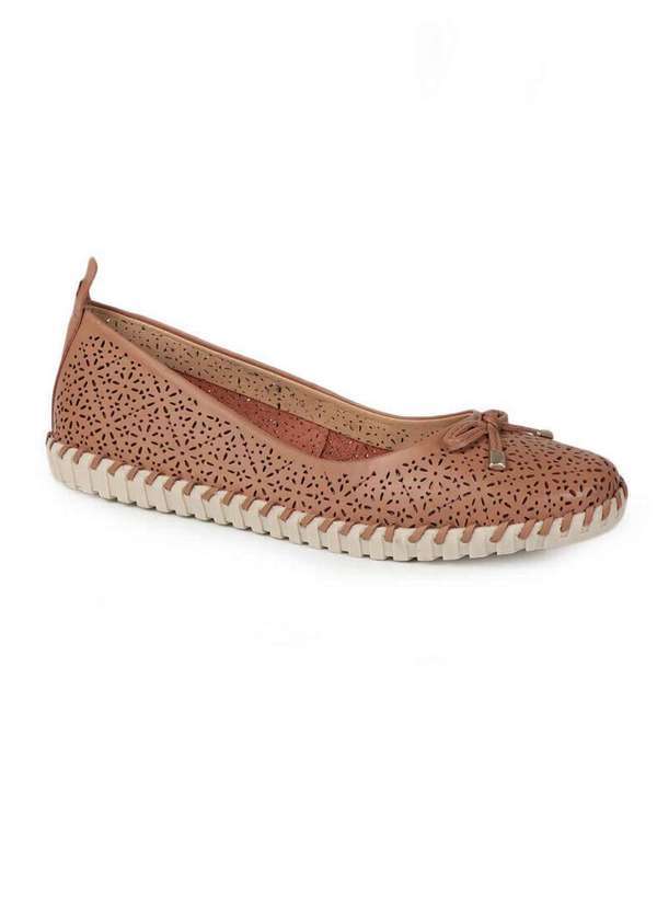 City Gear - Sapatilha Feminina Bottero Bico Redondo Laser Caramelo