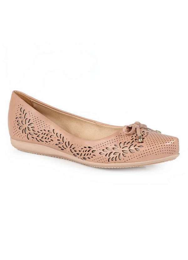 City Gear - Sapatilha Feminina Bottero Laser Cut Laço Nude