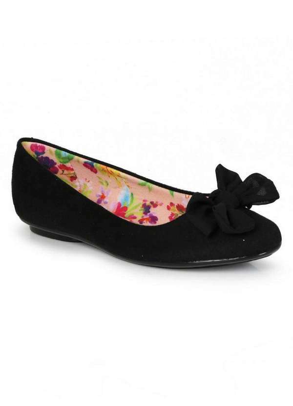 Moleca - Sapatilha Feminina Moleca Laço Preto
