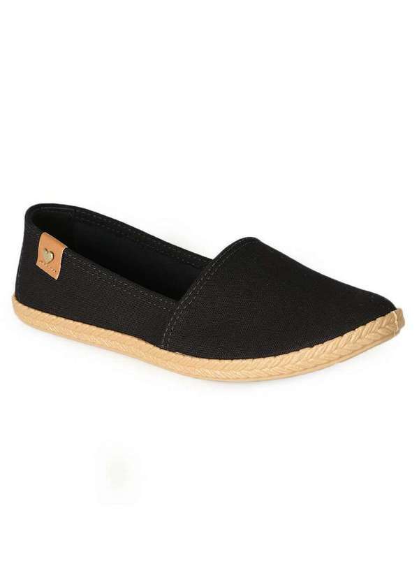 Moleca - Sapatilha Feminina Moleca Lona Básico Preto