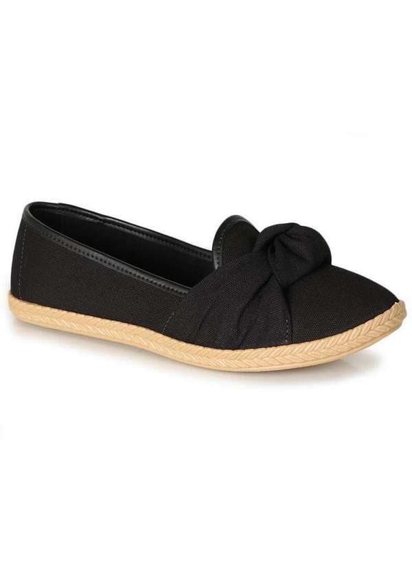 Moleca - Sapatilha Feminina Moleca Nó Preto
