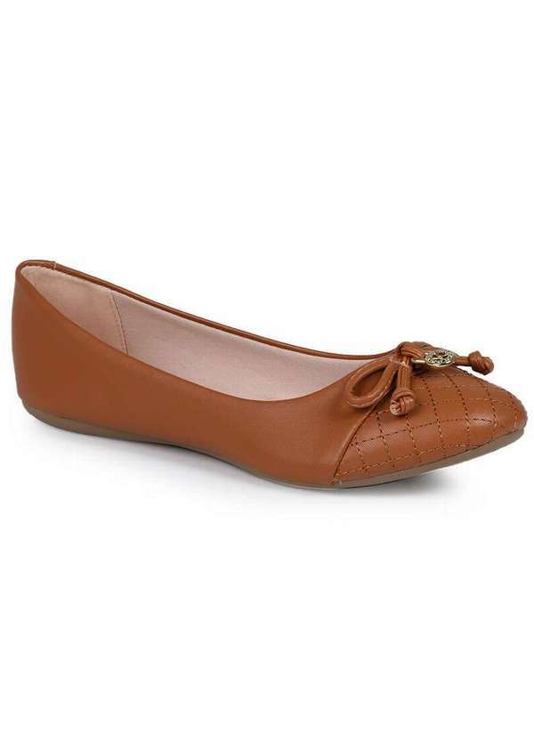 Sua Cia - Sapatilha Feminina Sua Cia Bico Redondo Castanho