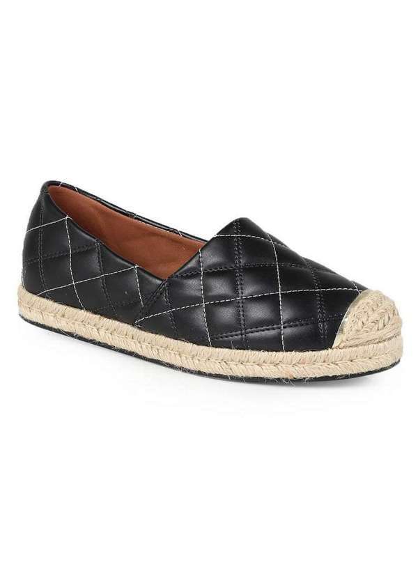 Vizzano - Sapatilha Feminina Vizzano Espadrille Matelassê Preto
