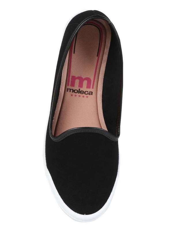 Moleca - Sapatilha Slipper Feminina Moleca Básica Preto 5