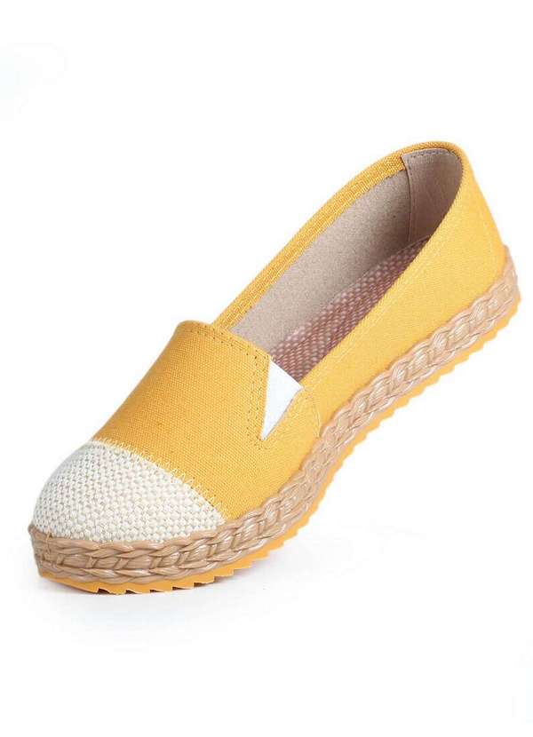 Moleca Sapatilha Slipper Feminina Moleca Trama Mostarda