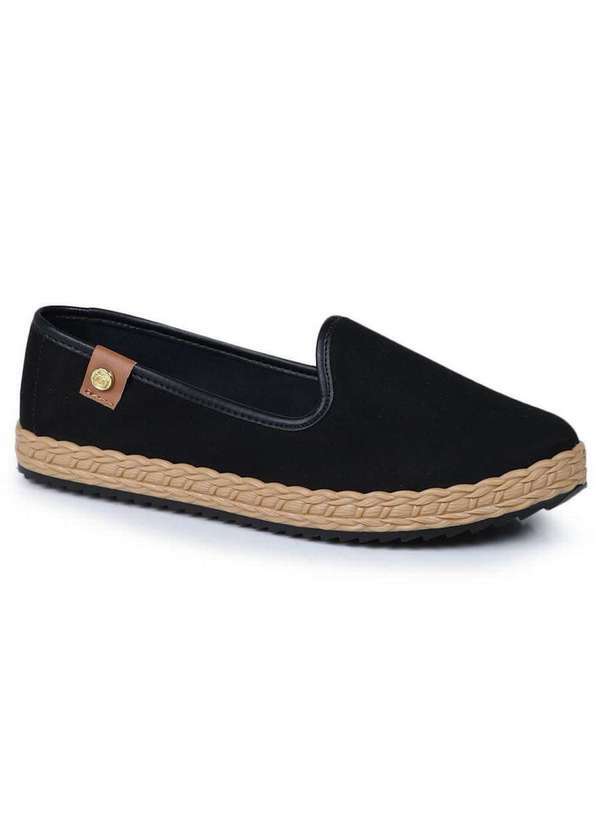 Moleca - Sapatilha Slipper Feminino Moleca Corda Preto