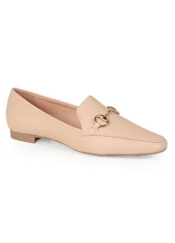 Lara - Mocassim Feminino Lara Elegante Nude