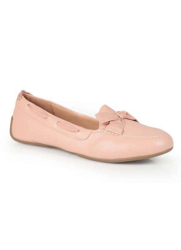Sua Cia - Mocassim Feminino Sua Cia Laço Rosa