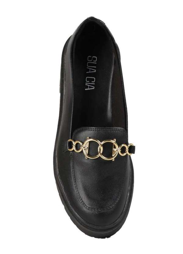 Sua Cia - Mocassim Feminino Sua Cia Robusto Clássico Preto 5