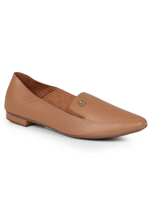 Vizzano - Mocassim Feminino Vizzano Monocromático Caramelo