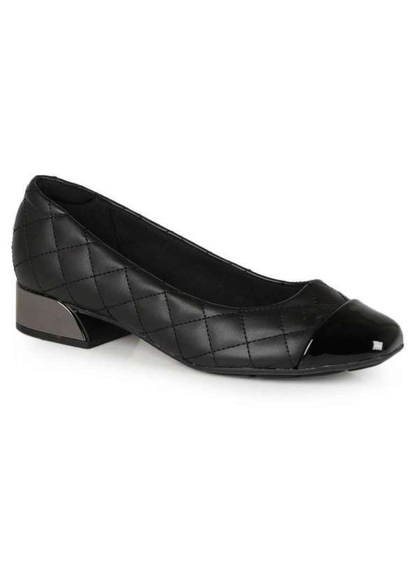 Modare - Sapato Salto Feminino Modare Bloco Quadrado Preto